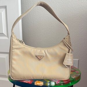 Prada Light Tan Shoulder Bag- re-edition 2000